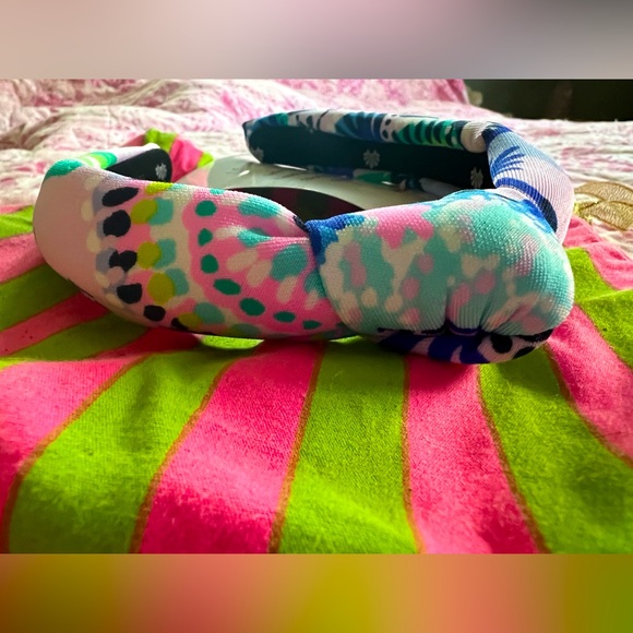 NWT Lele Sadoughi x Lilly Pulitzer Kids Knotted Headband - Mermaid For You - Picture 2 of 5